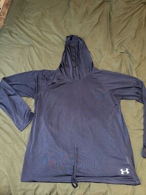 Under Armour Dark Blue Hooded Long-Sleeve Pullover